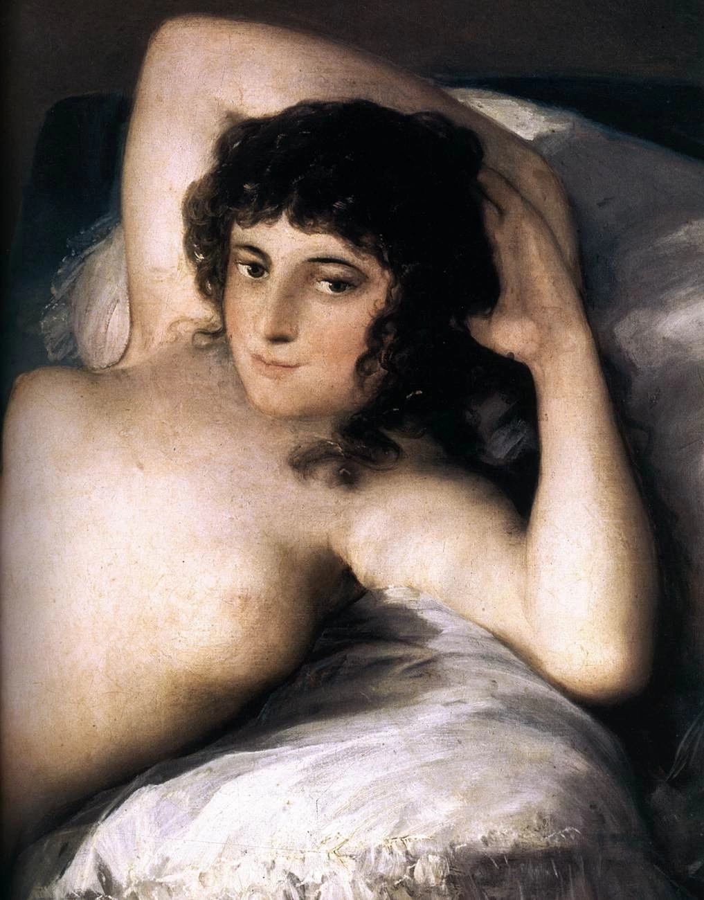 Francisco de Goya y Lucientes - Maja desnuda, Museo del Prado, Madrid, dettaglio